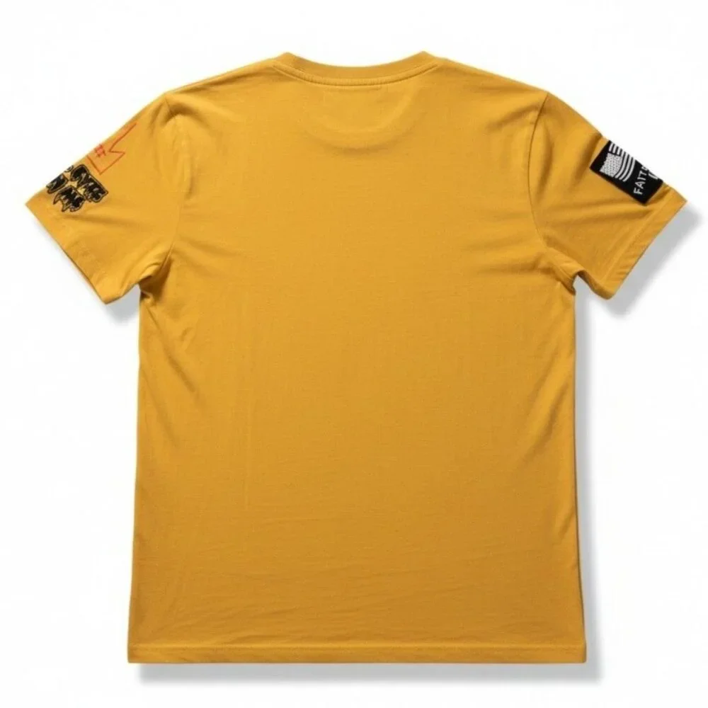 Kleep Mens XL Yellow Short Sleeve Graphic T-Shirt Real Eyes Realize Real Lies St